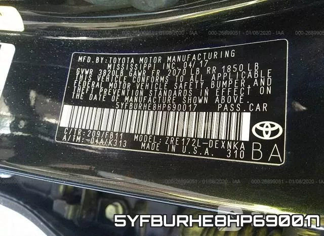 5YFBURHE8HP690017 фото 9