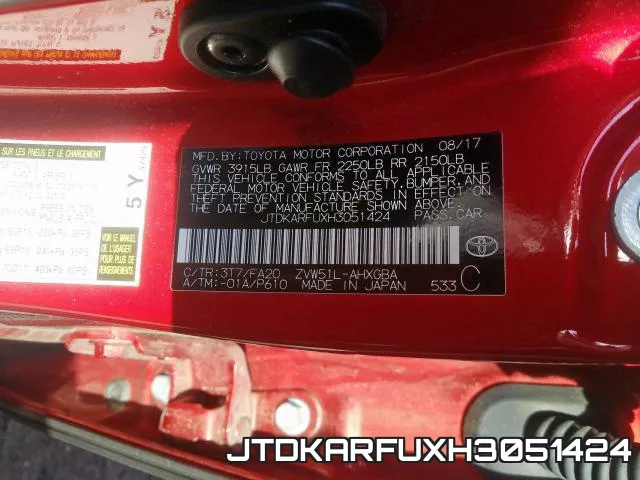 JTDKARFUXH3051424 фото 2