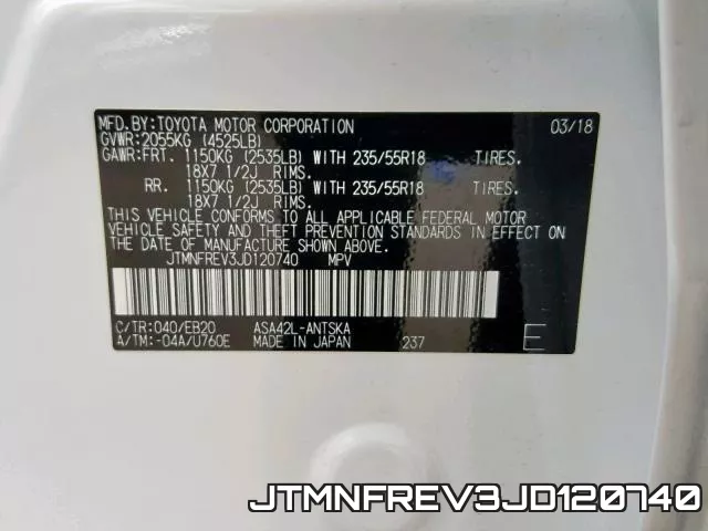 JTMNFREV3JD120740 фото 2