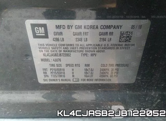 KL4CJASB2JB722052 фото 10
