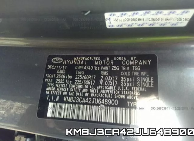 KM8J3CA42JU648900 фото 8