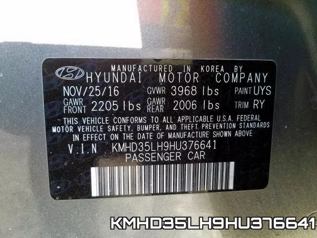 KMHD35LH9HU376641 фото 2