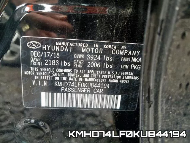 KMHD74LF0KU844194 фото 2