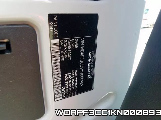 WDAPF3CC1KN000893 фото 2