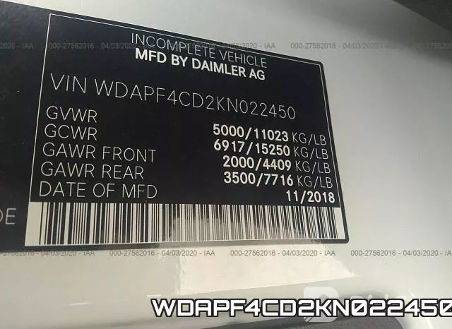 WDAPF4CD2KN022450 фото 10