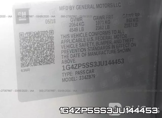 1G4ZP5SS3JU144453 фото 8