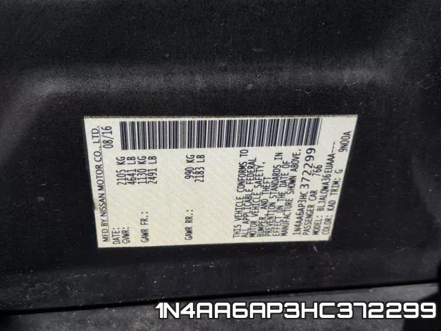 1N4AA6AP3HC372299 фото 2