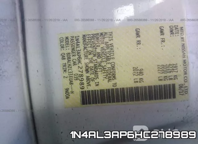 1N4AL3AP6HC278989 фото 8