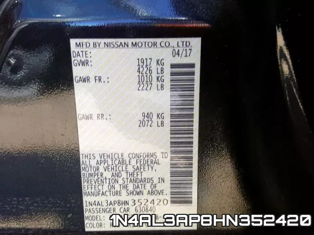 1N4AL3AP8HN352420 фото 2
