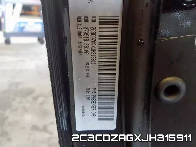 2C3CDZAGXJH315911 фото 2