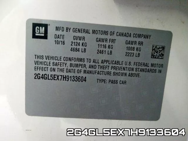 2G4GL5EX7H9133604 фото 2