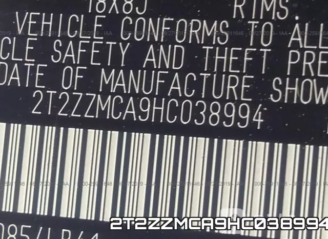 2T2ZZMCA9HC038994 фото 10