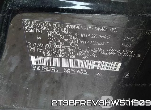 2T3BFREV3HW571909 фото 10