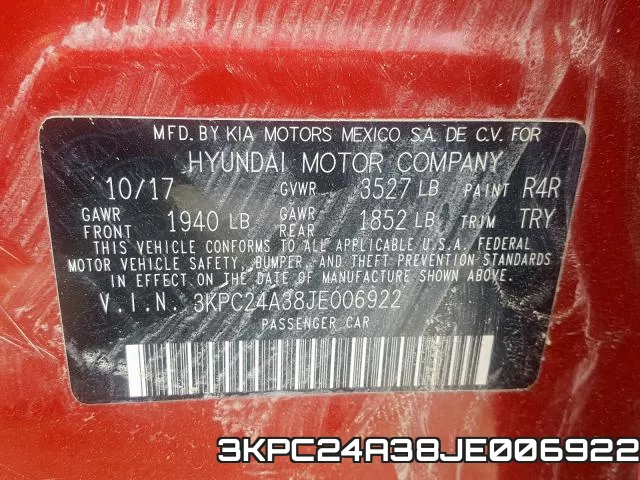 3KPC24A38JE006922 фото 2