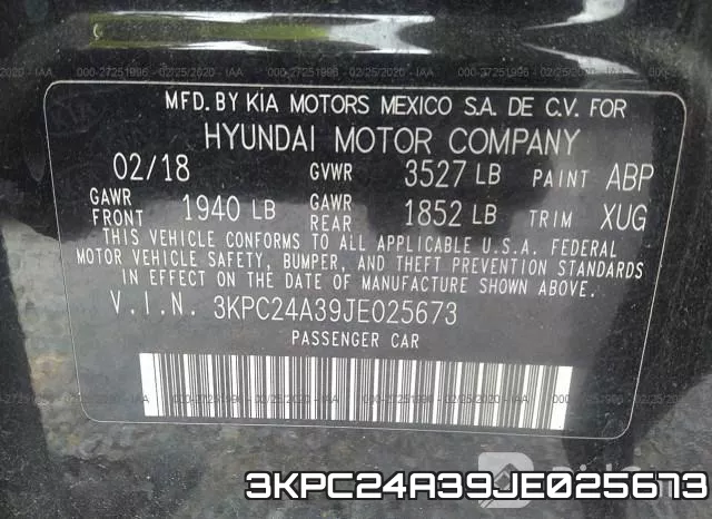 3KPC24A39JE025673 фото 4