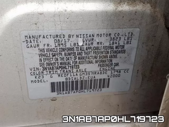 3N1AB7AP0HL719723 фото 2