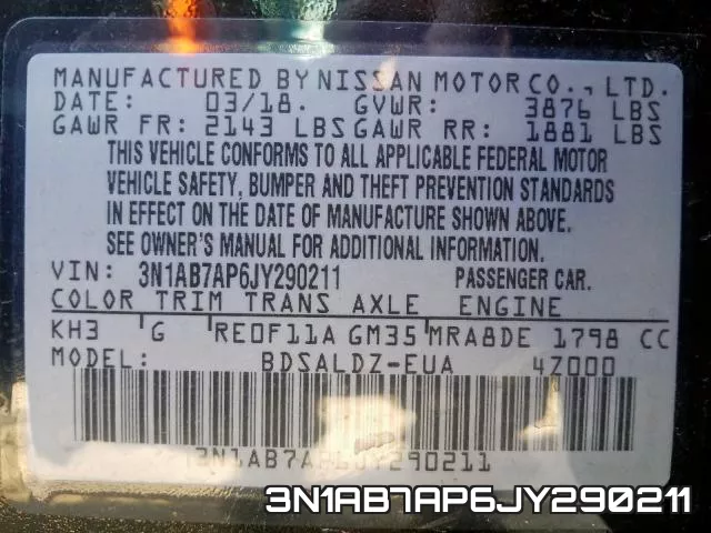 3N1AB7AP6JY290211 фото 2
