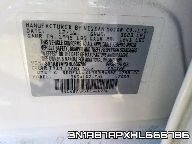 3N1AB7APXHL666786 фото 2