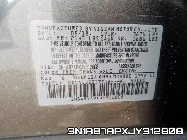 3N1AB7APXJY312808 фото 2
