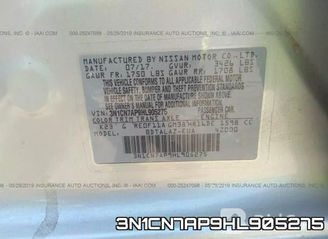 3N1CN7AP9HL905275 фото 7