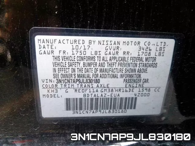 3N1CN7AP9JL830180 фото 2