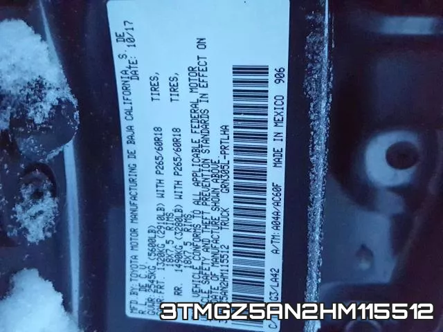 3TMGZ5AN2HM115512 фото 2