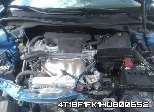 4T1BF1FK1HU800652 фото 2