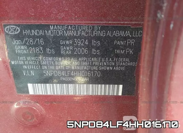5NPD84LF4HH016170 фото 10