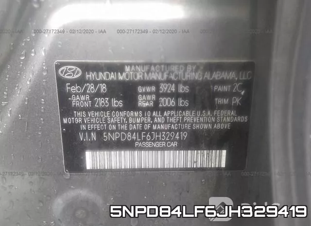5NPD84LF6JH329419 фото 7