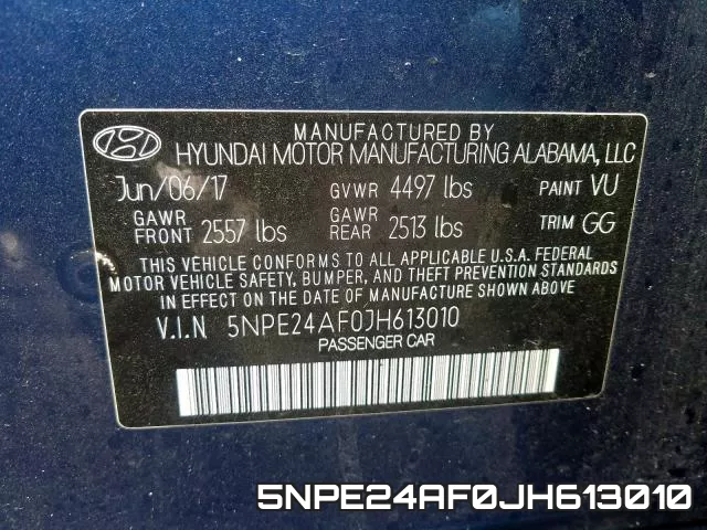 5NPE24AF0JH613010 фото 2