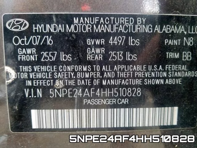 5NPE24AF4HH510828 фото 2