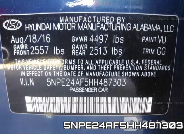 5NPE24AF5HH487303 фото 8