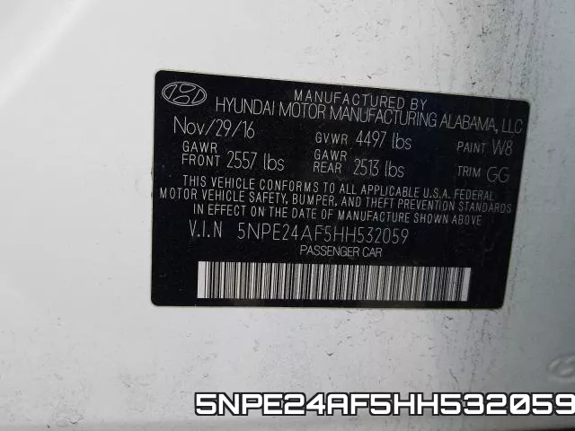 5NPE24AF5HH532059 фото 2
