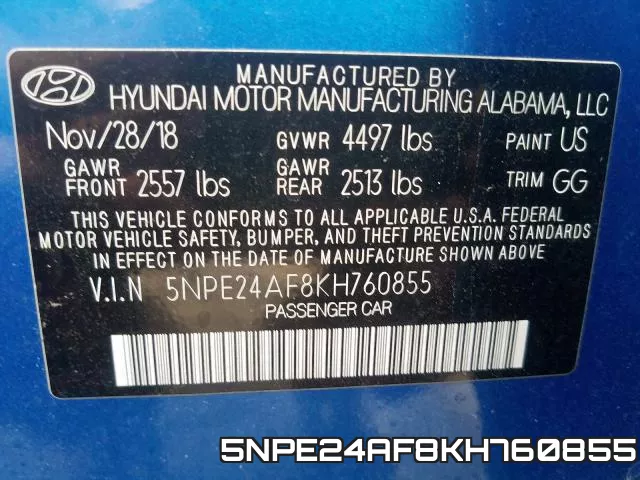 5NPE24AF8KH760855 фото 2