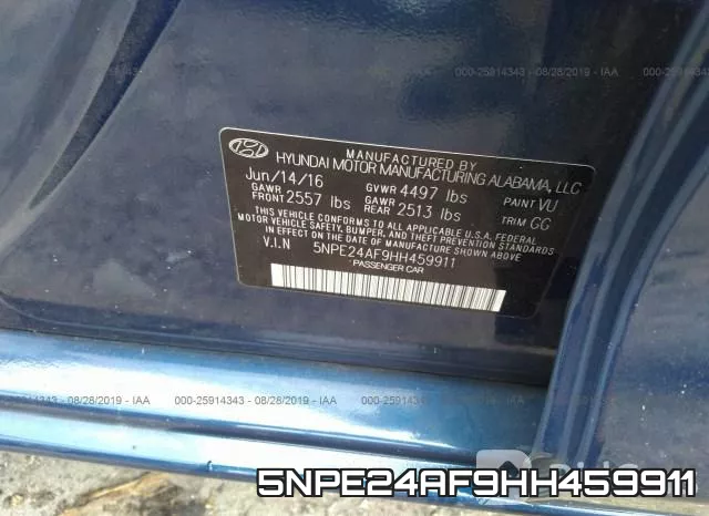 5NPE24AF9HH459911 фото 8