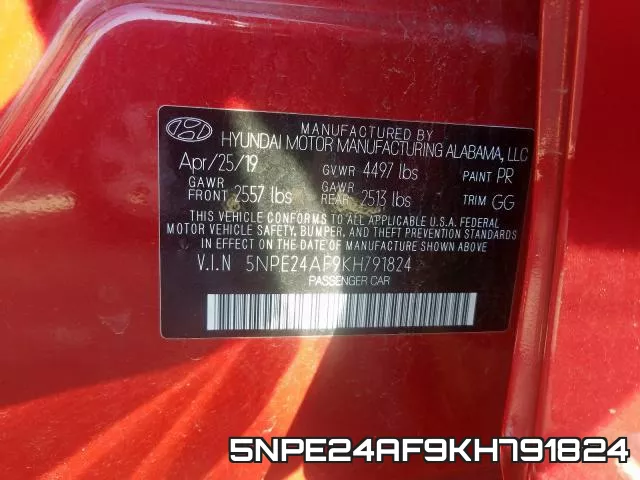 5NPE24AF9KH791824 фото 2