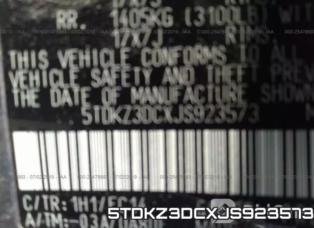 5TDKZ3DCXJS923573 фото 5