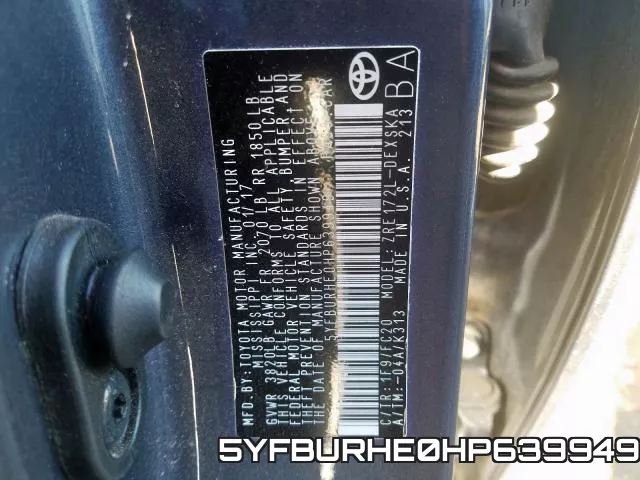 5YFBURHE0HP639949 фото 2