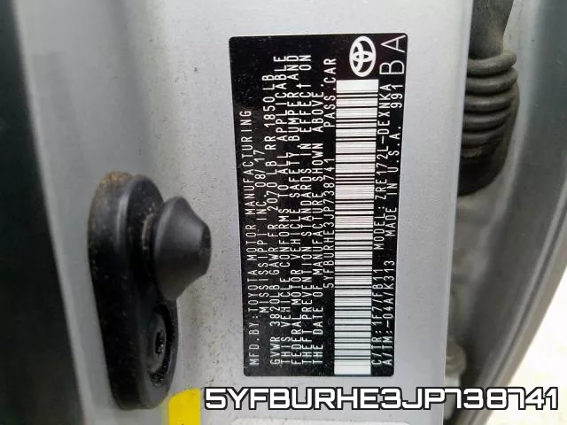 5YFBURHE3JP738741 фото 2