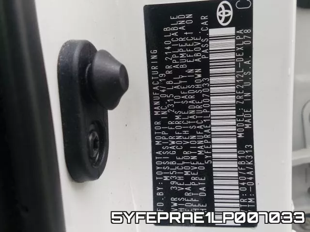 5YFEPRAE1LP007033 фото 2