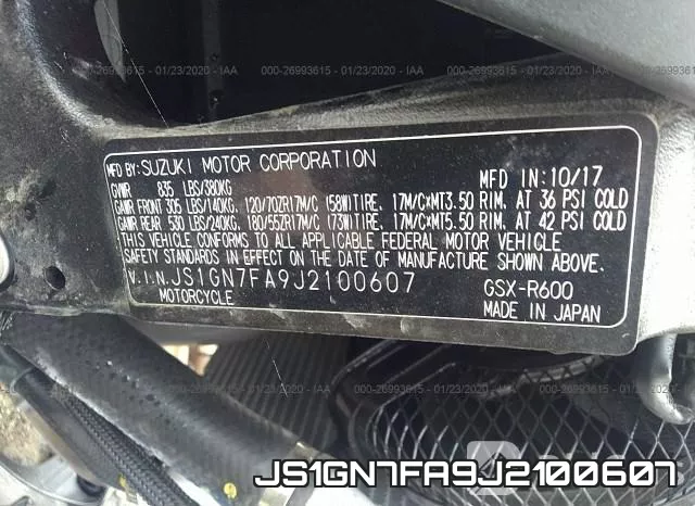 JS1GN7FA9J2100607 фото 2