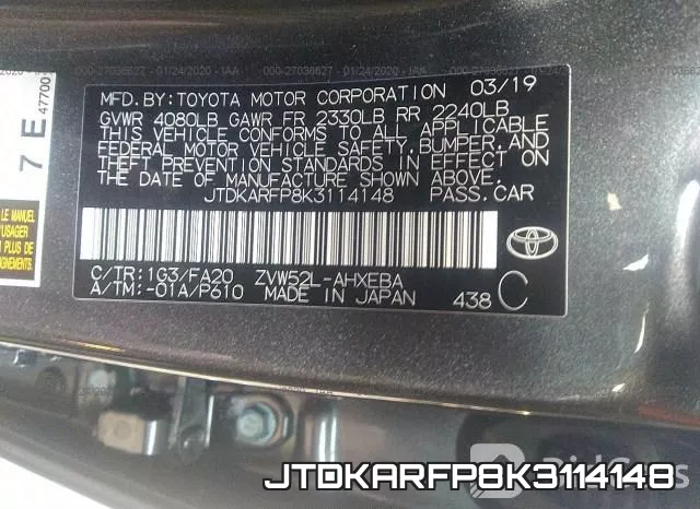 JTDKARFP8K3114148 фото 10