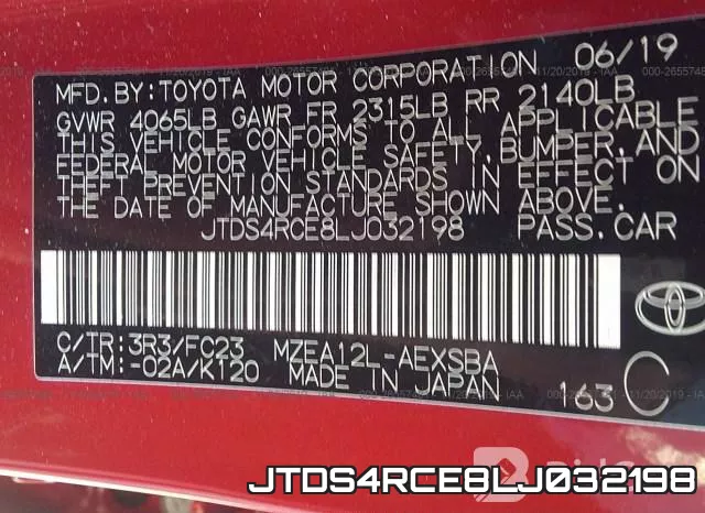 JTDS4RCE8LJ032198 фото 8