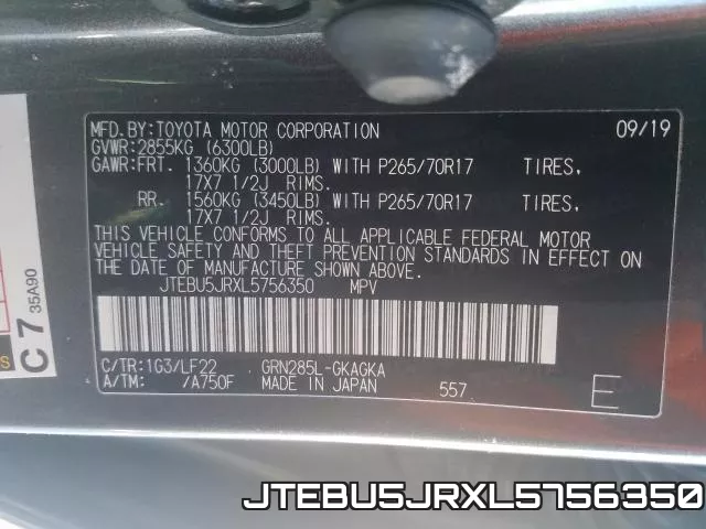JTEBU5JRXL5756350 фото 2