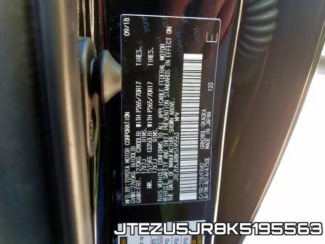 JTEZU5JR8K5195563 фото 2