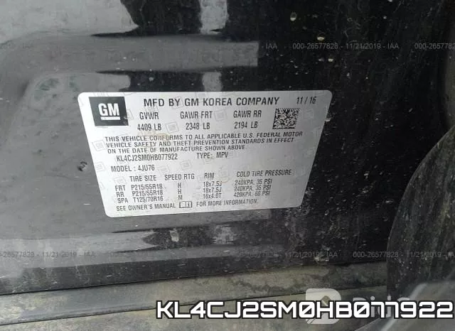 KL4CJ2SM0HB077922 фото 7
