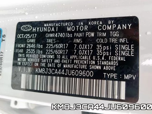 KM8J3CA44JU609600 фото 2