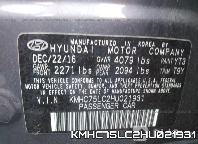 KMHC75LC2HU021931 фото 8