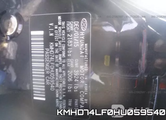 KMHD74LF0HU059540 фото 8