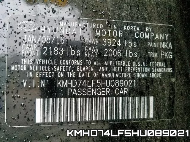 KMHD74LF5HU089021 фото 2